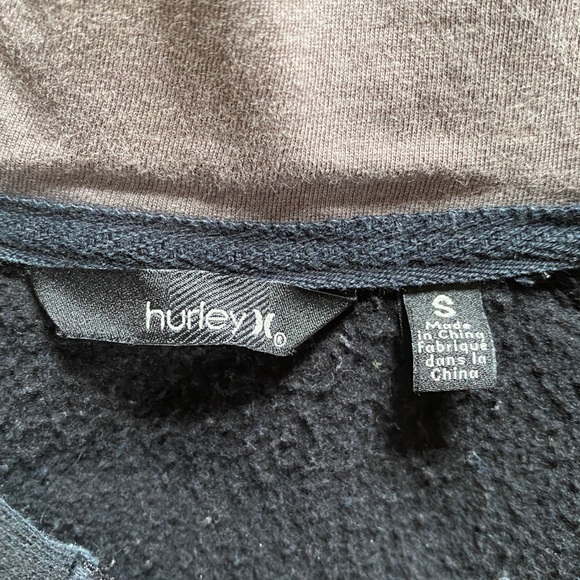 HURLEY BLACK HOODIE SIZE SMALL - Picture 4 of 4